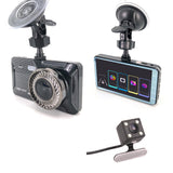 Car Video Recorder Dashcam Auto DVR 4" 1080P Dash Cam G-sensor WDR Touch Screen Dual Lens Camera Accessories