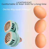 Portable Neck Fan Hands-Free Personal USB Fan-Ultra-Light Rechargeable Battery Operated Bladeless Fan 4 Speeds Green