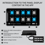 10P Touch Screen Control Switch Panel w/Backlight APP Control IP67 for Car