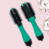 Professional One Step Below Hair Dryer Brush 2 In 1 Straightener and Curler Hot Air Curling Iron Rotating Comb Hot Air