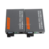 HTB-GS-03 A&amp;B 3pairs Gigabit Fiber Optical Media Converter 1000Mbps Single Mode Single Fiber SC Port External Power Supply