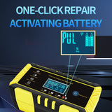 Fully Automatic Car Battery Charger 12/24V 8A Pulse Repair LCD Battery Charger for Car Motorcycle Lead Acid Battery Agm Gel Wet