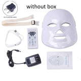 Led Facial Mask 7 colors Facial Rejuvenating Infared Light Therapy Phototherapy Mask Spot Acne Removal Face Skin Care Tool