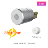 Tuya Zigbee Optional Smart Remote Control Automatic EU Cylinder Lock Airbnk M501 Big Motor Power Fingerprint Password Lock