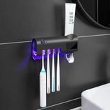 Smart toothbrush UV sterilizer Automatic Stand Toothpaste Squeezer Dispenser Home Bathroom Accessory Set