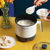 220V 1.7L Mini Electric Rice Cooker Non-Stick Hot Pot Portable Multi Cooker 2 Layers Electric Frying Machine