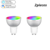 Tuya Gu10 Smart LED Light Bulb 5W RGBCW Voice Control Work With Alexa Google Home Smart Home Automation Light