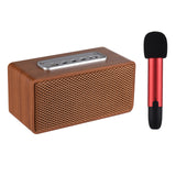 Karaoke Speaker Microphone Wireless Portable High Power LED Lights Rechargeable Support BT/USB Play for Home Family BBQ