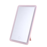 1pc LED Make-up Mirror Desktop Foldable Back Hook Stand Cosmetic Mirror for Bedroom Cloakroom )