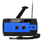 Multifunctional Radio Hand Crank Solar Crank Dynamo Powered AM/FM/WB Weather Radio with Led Lights 4000 MAh Power Bank SOS