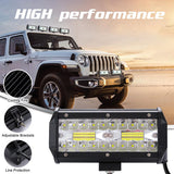 1/2pcs 400W Work Lights LED 7inch High Bright Bar Driving Lamp 3 Rows 40000LM 6000K Working Light for SUV ATV Truck DC 9-30V