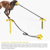 Outdoor Portable Tie Down Dog Pulling Rope with Bouncing Ball Rope Toy Practical Tie Up Pet Leash Peg Pet Supplies