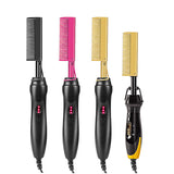 Hair Straightening Brush Straightener Flat Iron Smoothing Hot Heating Comb pressing Hair Straight Curling Iron electric Comb