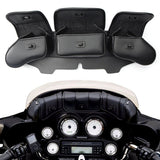 Luxury Windsreen Bag w/ 3 Pouch Batwing for Harley Electra Street Glide Touring Bike 1996-2013 with Windshields
