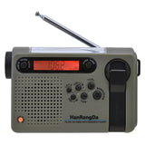 Portable Radio HRD-701 Outdoor Emergency Hand Crank Solar Dynamo AM/FM Radios Power Bank with LED Lamp