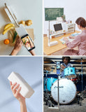 Extendable Selfie Stand 360° Rotation with Phone Holder, Rechargeable Wireless Foldable 7 Brightness LED Light iPhone Holder