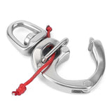 Boat Fast Eye Snap Hook 316 Stainless Steel 360 Degree Rotation High Hardness for Yacht / Truck / Car / Apartment / RV