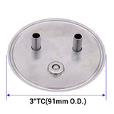 3"Tri Clamp(91mm OD) Ball Lock Convert Lid with Gas Post Beer Post PRV 60cm Silicone Hose Homebrew Kegging  Equipment