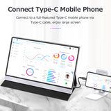 12.5 inch Portable Monitor IPS Screen 2560*1440 Resolution 178° Viewing Angle 60Hz Refresh Rate Wide Compatibility
