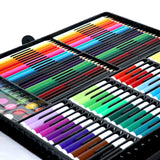 258pcs Art Set Painting Marker Pen Super Artist Tools Kit Crayon Drawing Pens For Kids Birthday Gifts Box Art Supplies