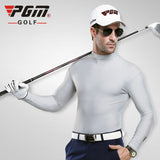 PGM Mens Golf Sun Protection Shirt Underwear Long Sleeve Summer Sun UV Protection Ice Silk T-Shirts Cooling Golf Apparel For Men