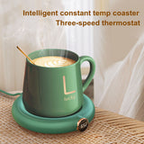 Cup Heating Pad USB DC 5V Constant Temperature Warm Coaster 3 Gear Digital Display Adjustment Timing Heater for Coffee Milk Tea