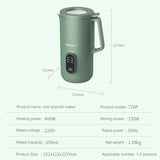 350ml Soymilk Maker Machine Portable  Juicer Food Blender Multicooker Heating Soybean Milk Stir Rice Paste Maker Filter-free