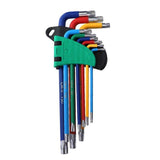 KKmoon Long Arm Allen Wrench Set 9 Different Sizes Universal Wrenches L-Key Chrome Vanadium Steel Metric Hex Key Kit (Red)
