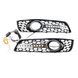 Car Front Fog Light Grilles Cover Mesh Grill Trim for Audi A3 8P 09-13 Automobiles 8P0807682D Replace