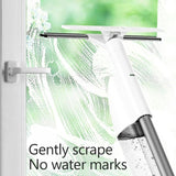 3-in-1 Mop Window Cleaner Glass Wiper with Silicone Scraper Car Windshield Tool