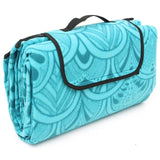 Portable Waterproof Folding Beach Picnic Mat Outdoor Printed Moisture-Proof Camping Sleeping Mat Travel Beach Pad 2X2M