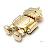 20PC Metal Clasp Turn Lock Twist Lock Robot Lock Zinc Alloy Die-casting Decorative Press Lock Bags Parts Accessories