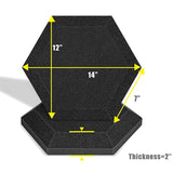 12 Pcs Acoustic Foam Board,Hexagonal Studio Slope Heel Board, Sound Insulation,for Sound Insulation &amp;Acoustic Treatment