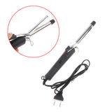 Women Fashion Manual Rotating Ceramic Barrel Curl Iron Hair Curler Styling Tool Suit For Dry Hair