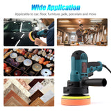 5-inch Electric Car Polisher 700W Auto Car Polisher Buffer with Detachable Sander Rotary Tool 600-3700RPM Speed Regulation