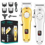 Professional full metal hair clipper electric hair trimmer for men rechargeable hair cutting machine adjustable hair cut