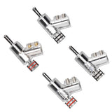 4pcs BA1403R Locking Banana Connectors Rhodium Plated Speaker Banana Plugs for Speaker Wire AV Receiver Amplifier Surround Sound