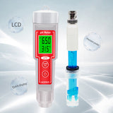 PH-618B Portable PH Meter 2 in 1 PH Temperature Water Quality Tester with Backlight for Swimming Pool Drink Water Aquarium