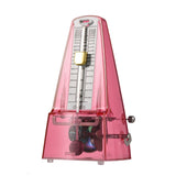 Transparent Mechanical Metronome with Bell Universal Wind up Metronome with Loud Sound Beat Selection Speed Control Piano Violin