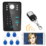 720P Wireless WIFI RFID Password Video Door Phone Doorbell Intercom System Night Vision Waterproof Access Control System