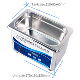 800ml Digital Ultrasonic Cleaner 35W/60W Cleaning Machine Bath for Jewelry Glasses Oxides Rust Dental Ultrasound Washer 220/110V