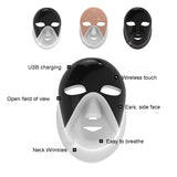 LED Facial Mask With Neck Near-infrared Photon Skin Instrumen For Skin Rejuvenation Wrinkle Acne Tighten Whitening Phototherapy