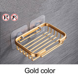 1 Pcs Two Way Install Soap Dishes Drain  Wall Mounted Soap Dish Holder Hollow Type Soap Sponge Dish Bathroom Accessories