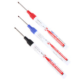 30mm Deep Drill Hole Long Nib Water Resistant Marker Pens Black Blue Red Home Decoration Construction