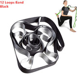 Yoga Strap Stretch Straps 12-segment Yoga Belt for Physical Therapy Pilates Dance Gymnastics Stretching Fitness Band Non-Elastic