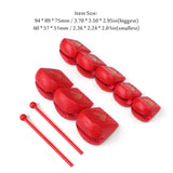 Buddhist Supplies 8pcs Chinese Wooden Knocker Temple Block Buddhist Wood Fish with Mallet for Pray Meditation Chanting