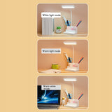 LED Table Lamp For Children Pen Storage Eye Protection Stepless Dimming Desk Lamp Study Student Lamp Office