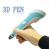 3D Printing Pen DIY Drawing Pen With LCD Display 3D Pen With 12 Colors 100 Meter PLA Filament Christmas Birthday Gift for Child