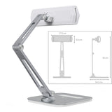 Foldable Tablet Stand Long Arm Multi Angle Adjustable Tablet Support Desktop Aluminum Cell Phone Holder for iPad iPhone 4-13inch