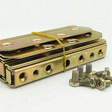 1 Set (4pcs) 5-inch Heavy Metal Bed Bracket Hinge fastener Wood Board Connector for Bed Fixed Corner Hardware Furniture fittings